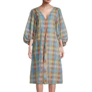 Checked A-Line Dress